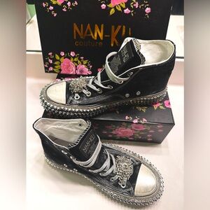 *NIB* Free People Nan-Ku Couture Cruise Studded Hi Top Sneakers